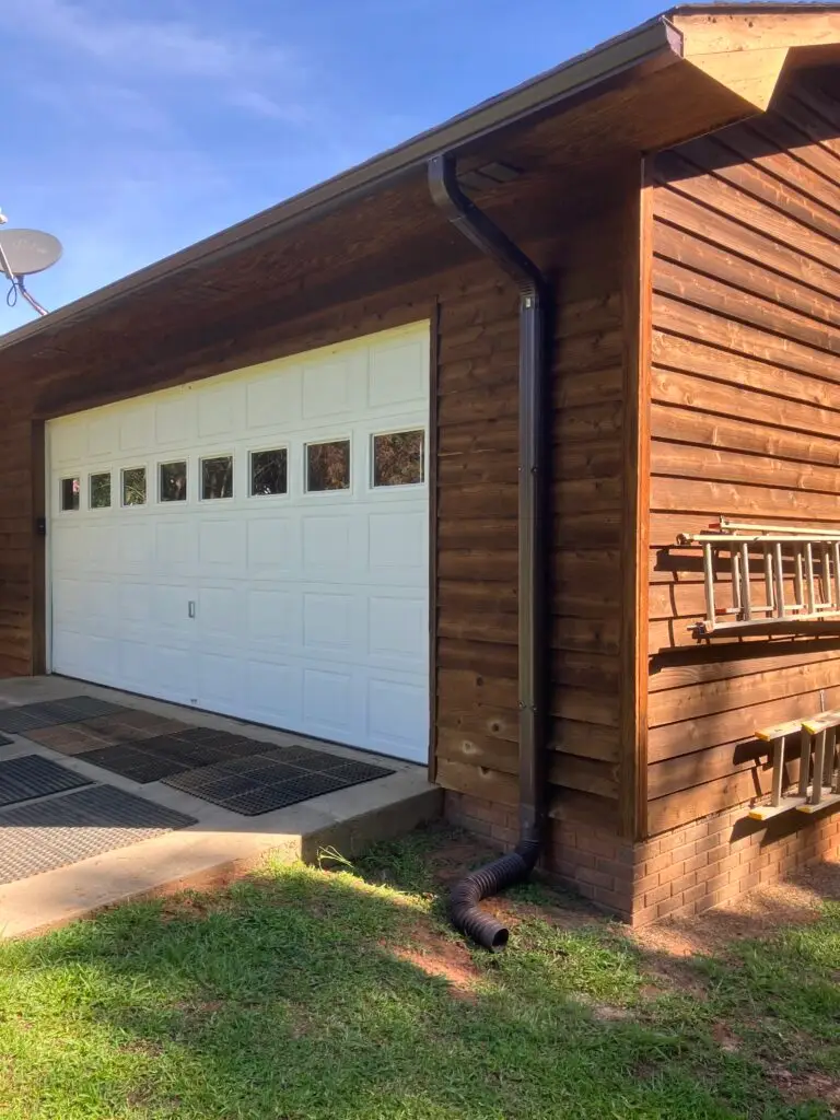 Brown Gutter Installation in Pomaria — garage gutter install