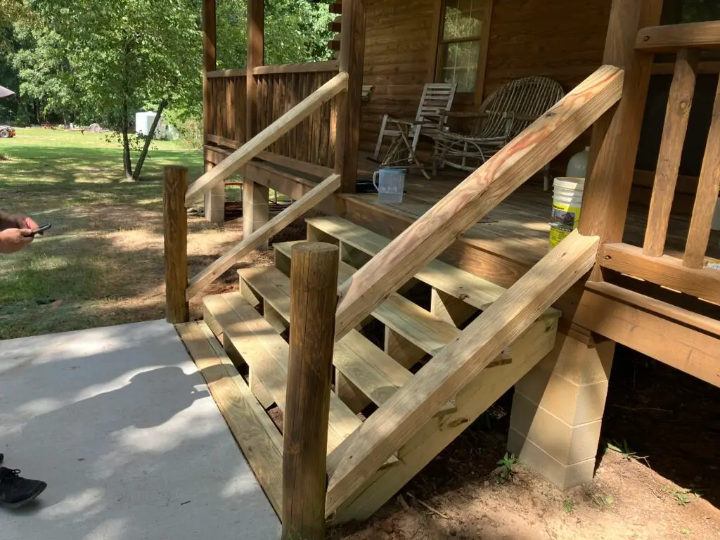 Stair Tread and Railing Replacement in Chappells — deck stair repair