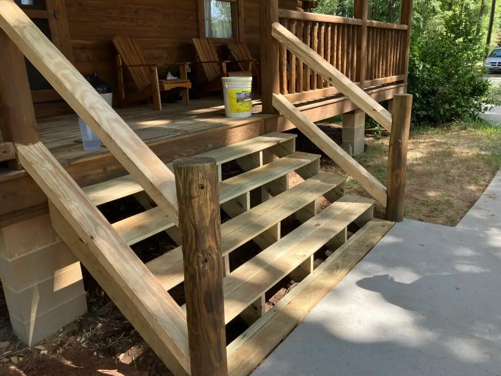 Stair Tread and Railing Replacement in Chappells — deck repair